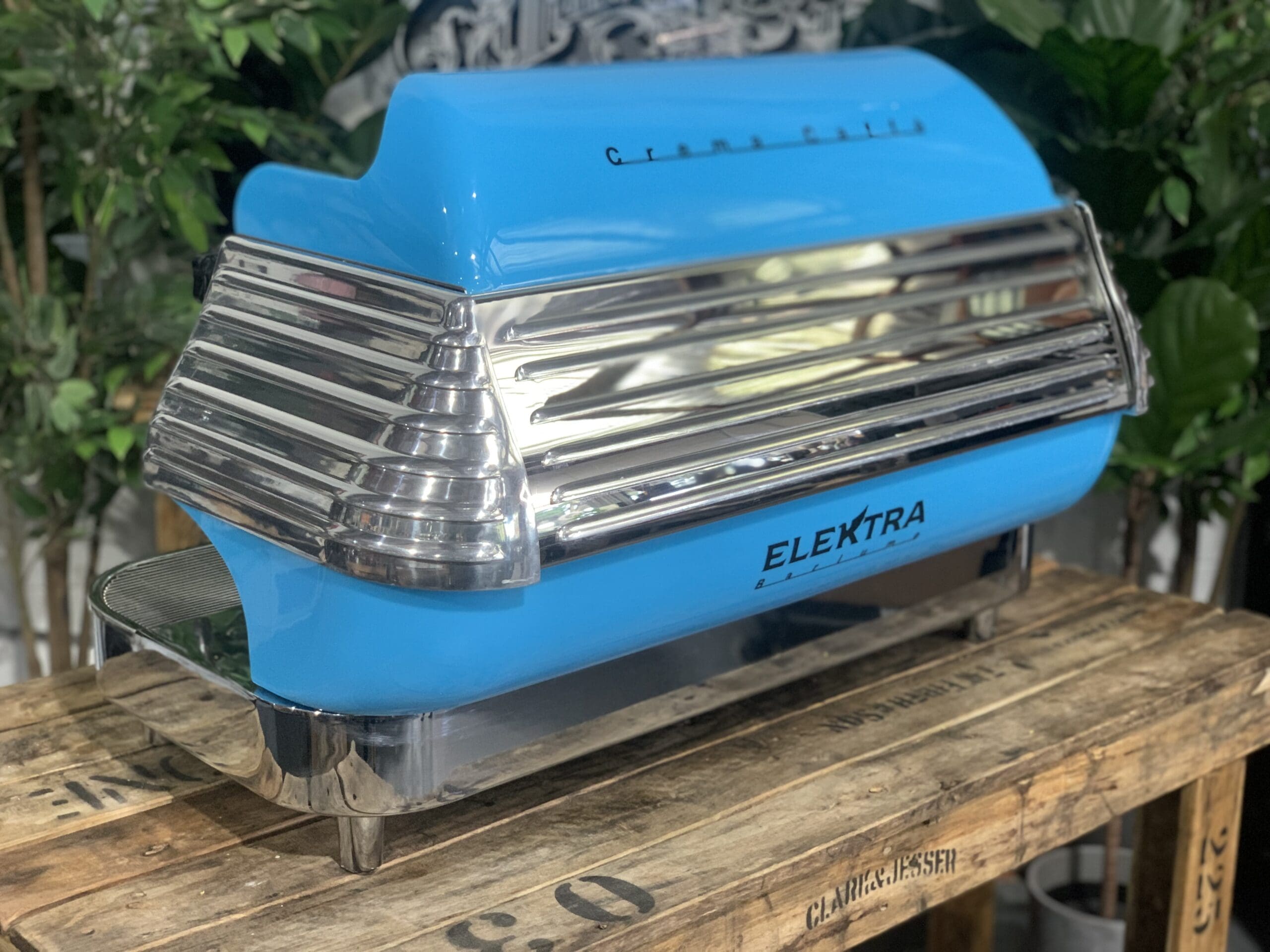 Elektra Barlume 2 Group Blue Espresso Machine - Professional Coffee Maker for Home & Cafe Use