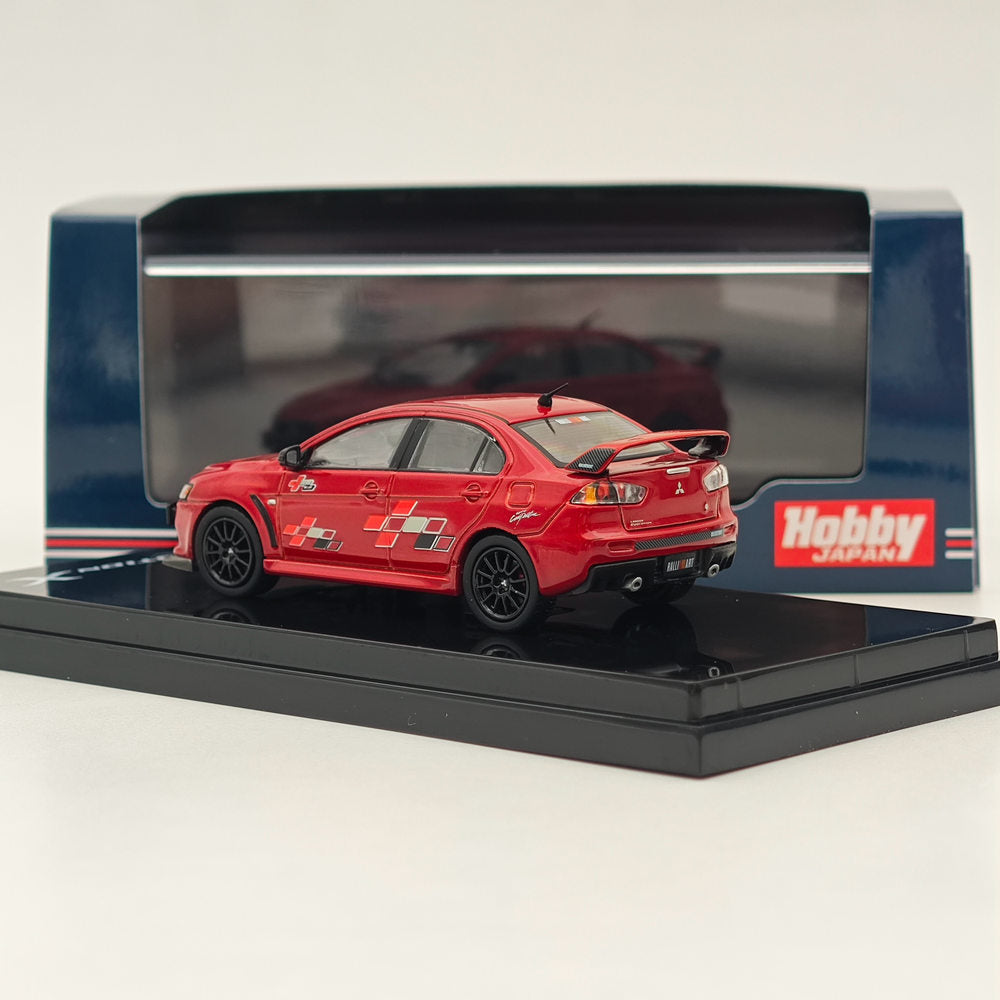 1/64 Scale Mitsubishi Lancer Evolution X Ralliart Red Diecast Model Car - Collectible Japanese Hobby Car for Display, Racing Enthusiasts & Diecast Collectors
