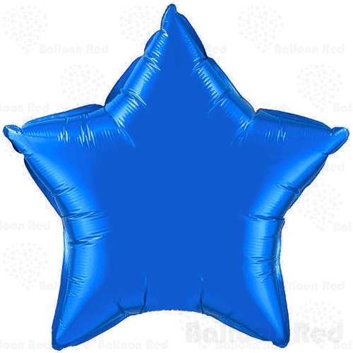 Premium 5 Inch Classic Blue Mylar Foil Balloons for Wall Decorations - High Quality Air-Filled Party Balloons (Pack of 12 Stars) - Perfect for Birthday Parties, Baby Showers & Wedding Decorations