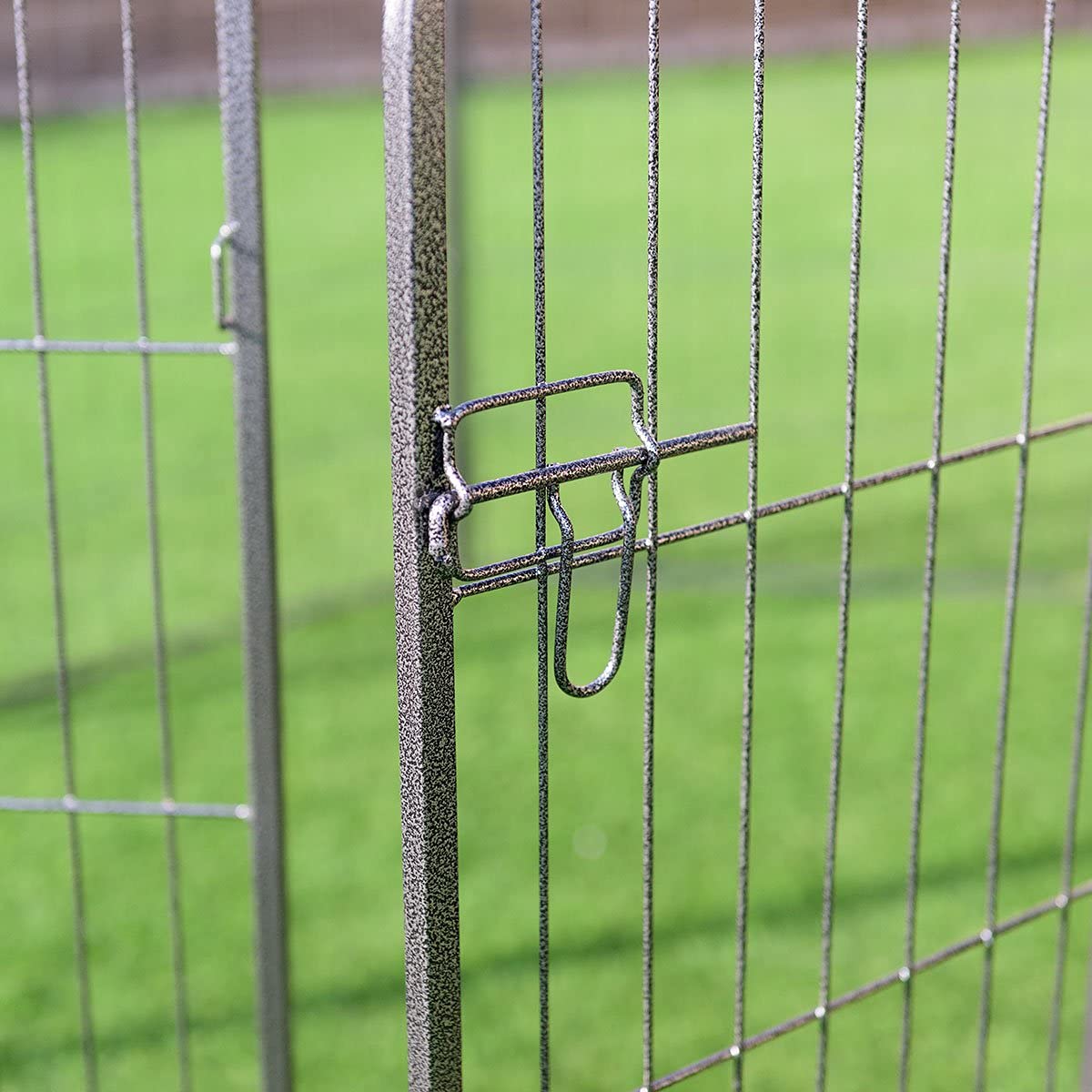 Safstar 8-Panel Heavy Duty Metal Dog Playpen with Door - Foldable Pet Exercise Pen for Puppy, Cat & Small Animals - Perfect for Indoor Training, Outdoor Play & Travel Use