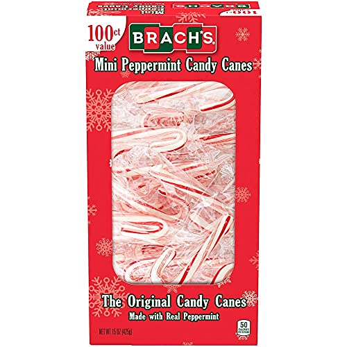 Brachs 2-Pack (200 Count Total) Peppermint Candy Canes - Perfect for Christmas Stockings, Holiday Parties & Festive Decorations
