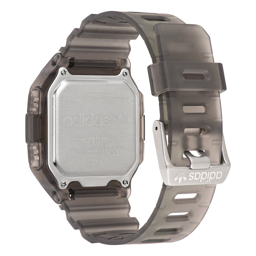 Adidas Men's Street Digital Watch with Brown Rubber Strap - AOST22554 - Sporty Casual Style for Everyday Wear & Outdoor Activities