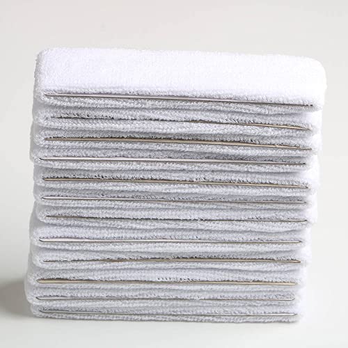 12pcs x white cotton sweatband headbands
