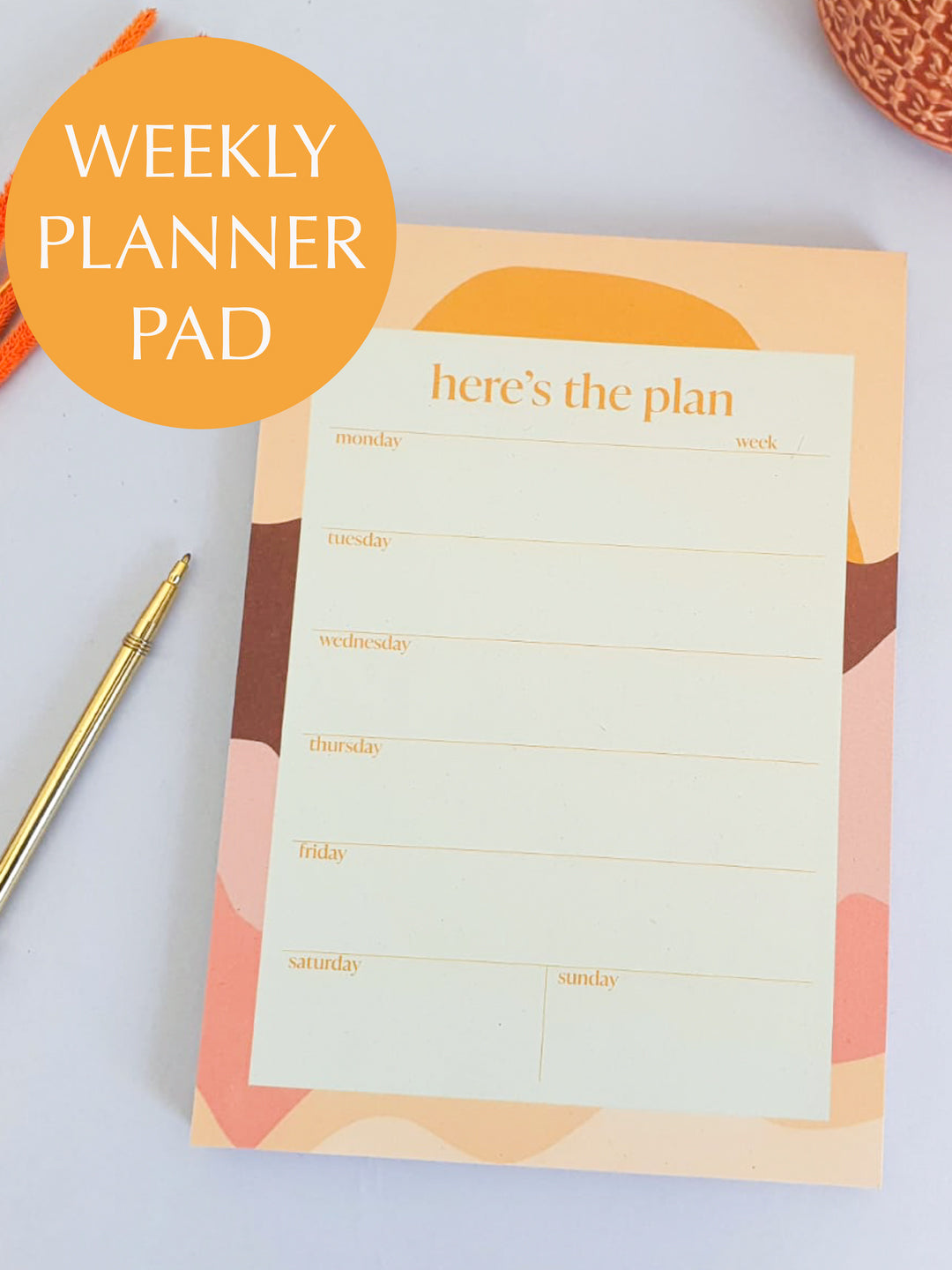 Good Tuesday A5 Weekly Planner Pad - Sunrise Design | Productivity Planner for Work, School & Personal Goals | Perfect for Office, Home & Daily Planning