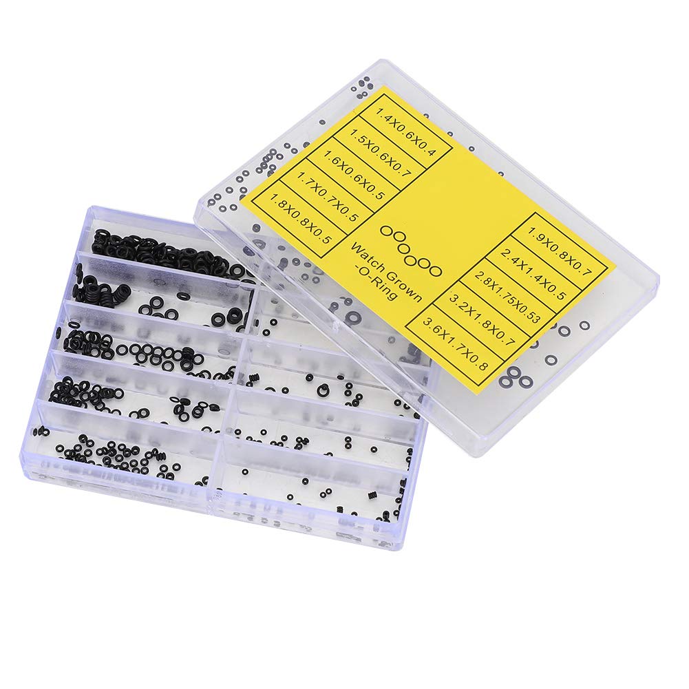 500Pcs O Rings Kit - 10 Size Rubber Watch Crown Rings for Waterproof Seals | Watch Repair Kit Tools & Replacement Parts | Perfect for Watchmakers, DIY Enthusiasts & Jewelry Repair (Home, Workshop, Professional Use)