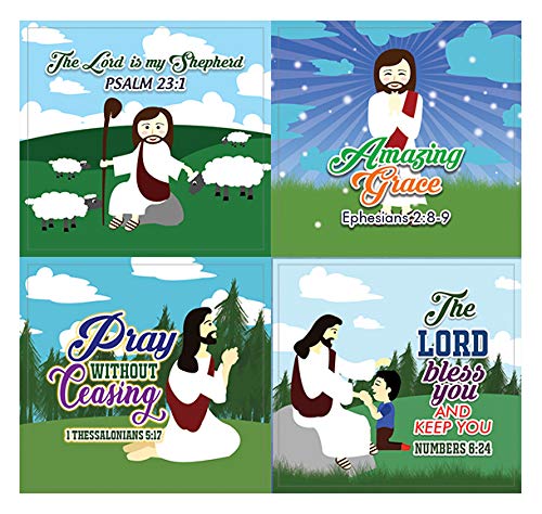 Jesus Bible Stickers (10-Sheet) - Stocking Stuffers for Kids - Bible Study & Church Supplies