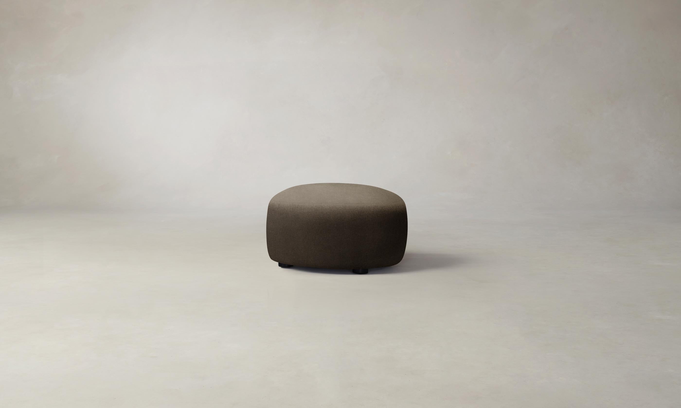 Luxury Mohair Mink Chelsea Ottoman - Soft Velvet Footstool with Button Tufted Design for Living Room, Bedroom & Home Decor