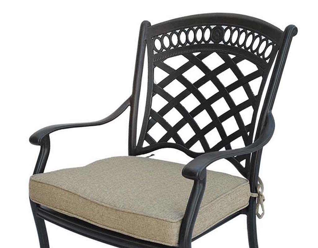 12-Pack Dark Cast Aluminum Patio Dining Chairs - Indoor/Outdoor Weather-Resistant Furniture for Garden, Poolside & Restaurant Use