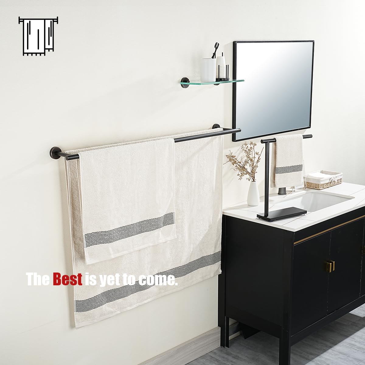 JQK 36 Inch Double Bath Towel Bar - Oil Rubbed Bronze 304 Stainless Steel Towel Rack (1mm Thick) - Wall Mounted Bathroom Towel Holder (39