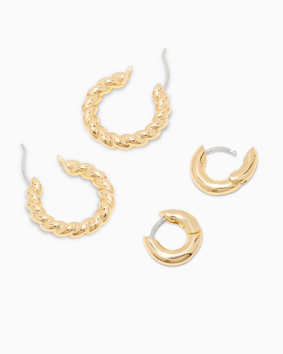 Premium Stainless Steel Crew Hoop Earrings Set - Durable & Hypoallergenic Jewelry for Women - Perfect for Parties, Weddings & Everyday Wear