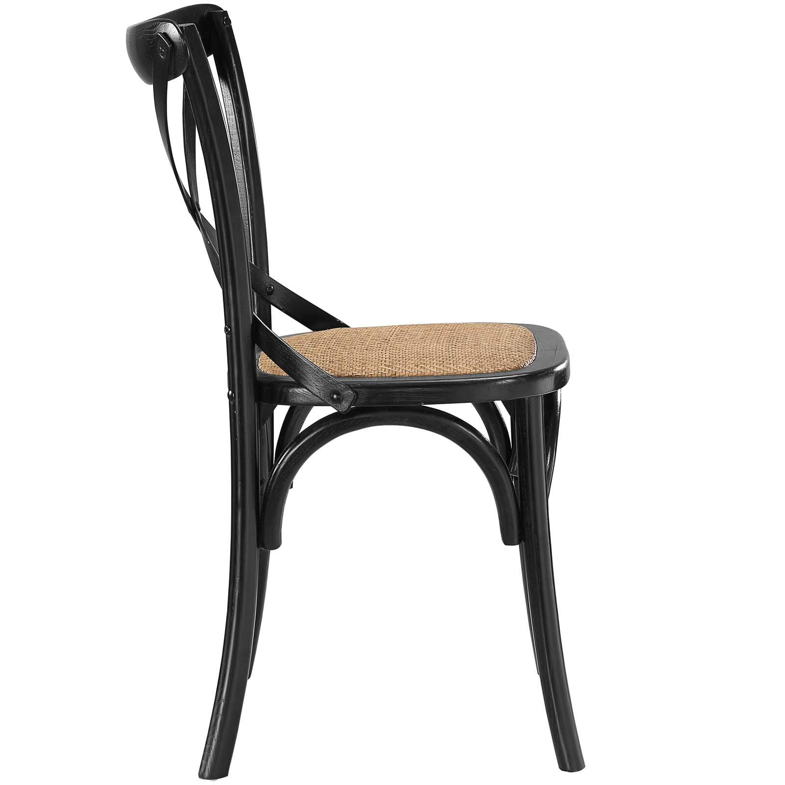 Modern Contemporary Urban Design Dining Kitchen Room Side Chair - Set of 4 Wooden Black Chairs for Dining Room, Kitchen, Breakfast Nook & Home Office