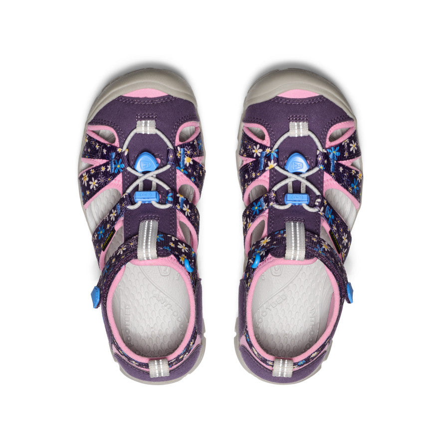 Seacamp II CNX Big Kids' Water Shoes for Boys & Girls - Daisies/Marina Color | Lightweight & Quick-Dry for Beach, Pool, Boating & Outdoor Activities