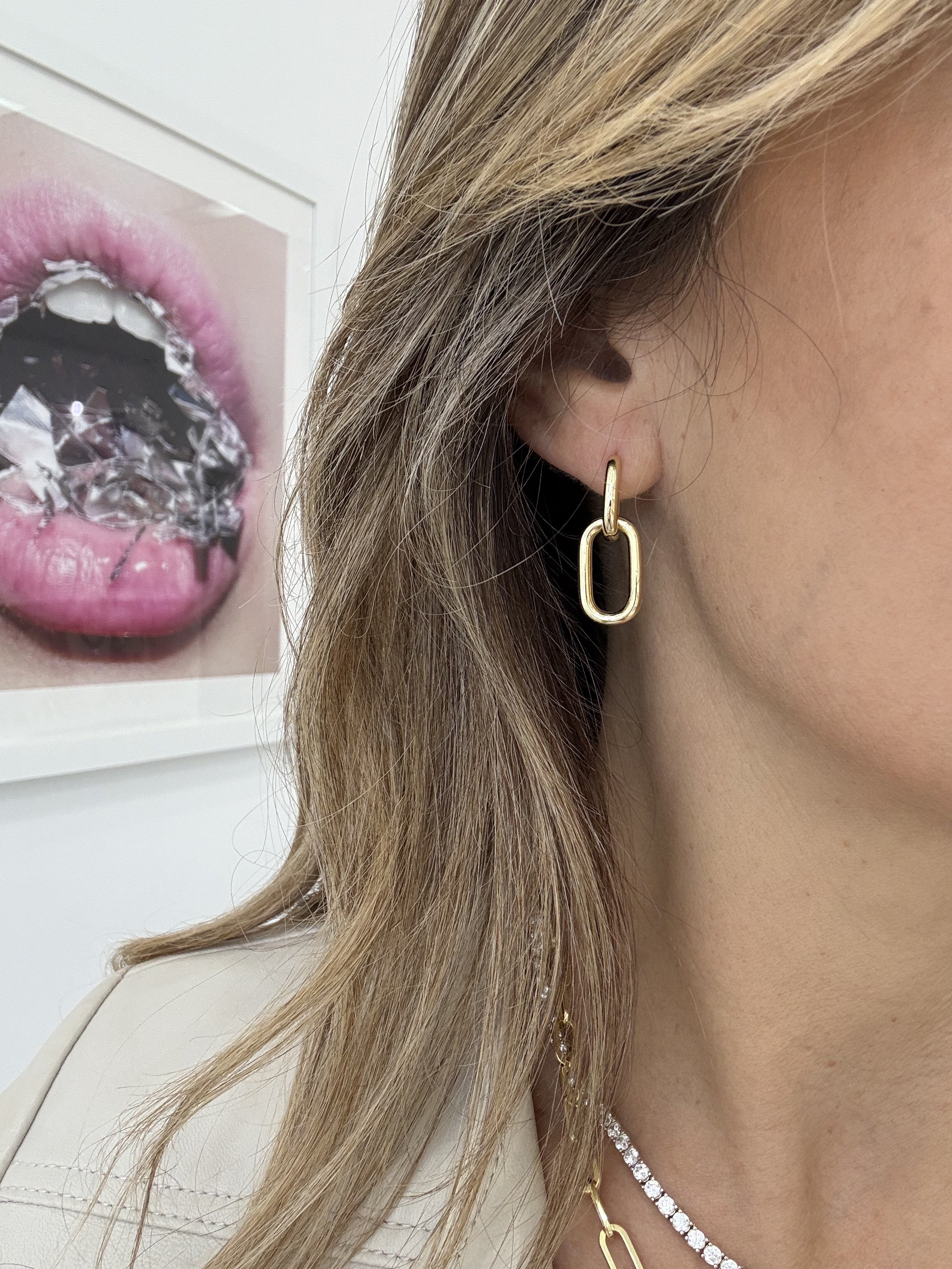 Double Link Earrings for Women - Trendy Gold & Silver Hoop Earrings - Elegant Dangle Jewelry for Party, Wedding & Everyday Wear
