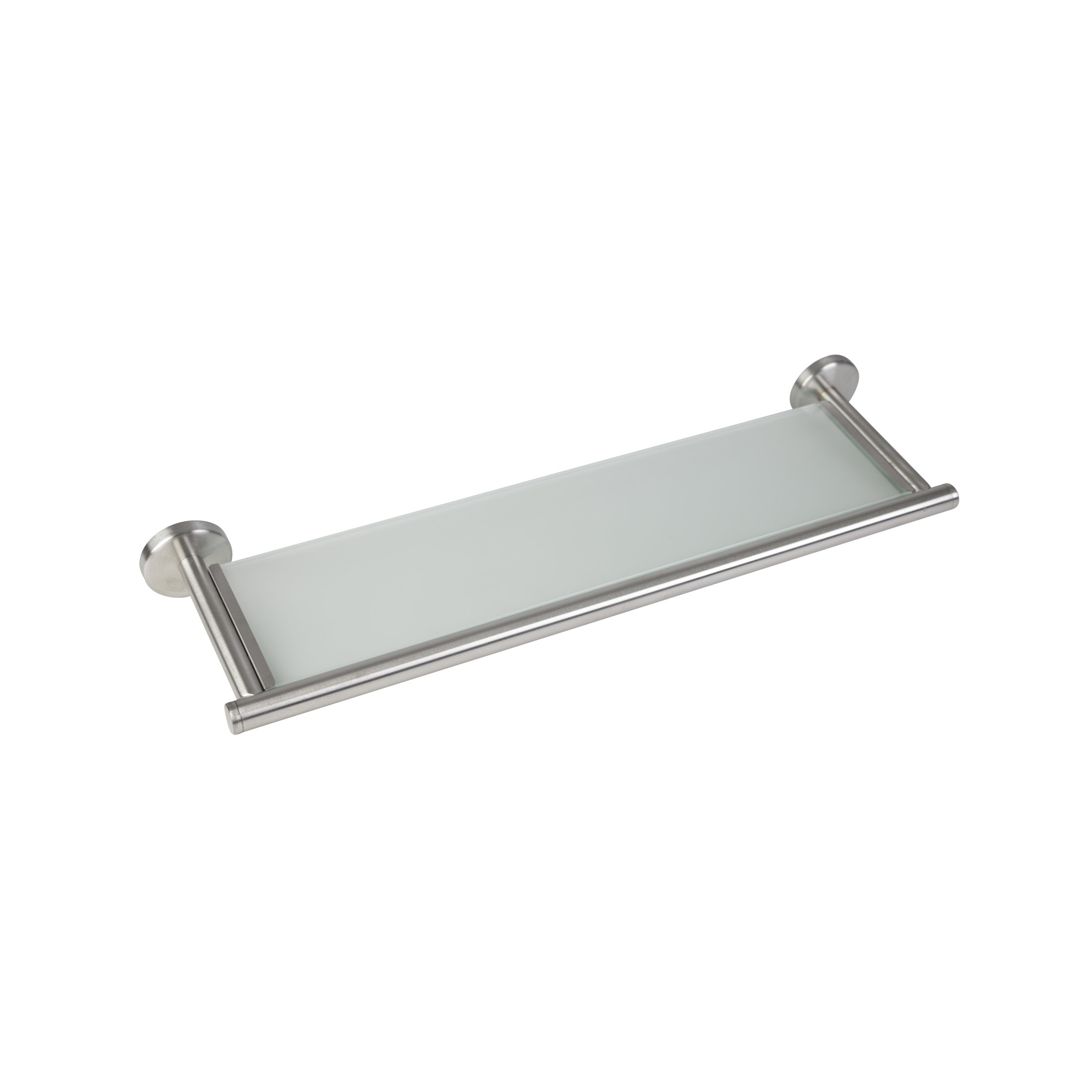 Premium Stainless Steel Glass Wall Shelf for Bathroom, Kitchen & Living Room - 54 x 14 x 6 cm Silver Drilling Mirror Shelf - Perfect for Organizing Toiletries, Spices & Decorative Items
