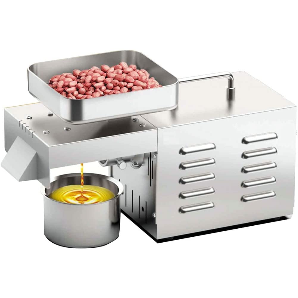 Electric Automatic Oil Press Machine for Kitchen - Stainless Steel Hot & Cold Oil Extractor with >90% Yield - Perfect for Home Cooking, DIY Essential Oils & Healthy Meal Prep