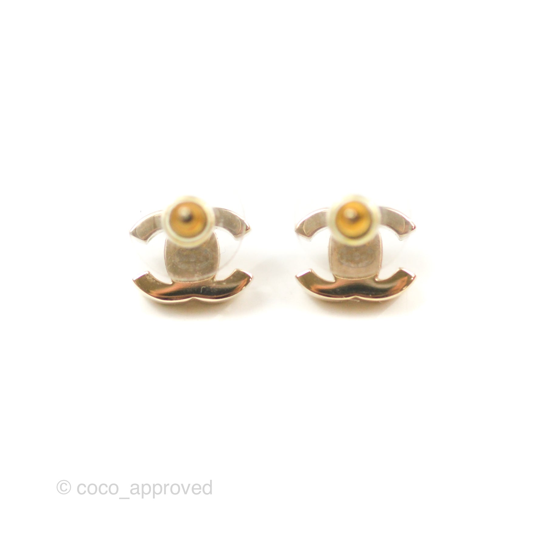 Chanel CC Turn Lock Earrings in Gold Tone - Luxury Fashion Jewelry for Women | Perfect for Parties, Weddings & Special Occasions