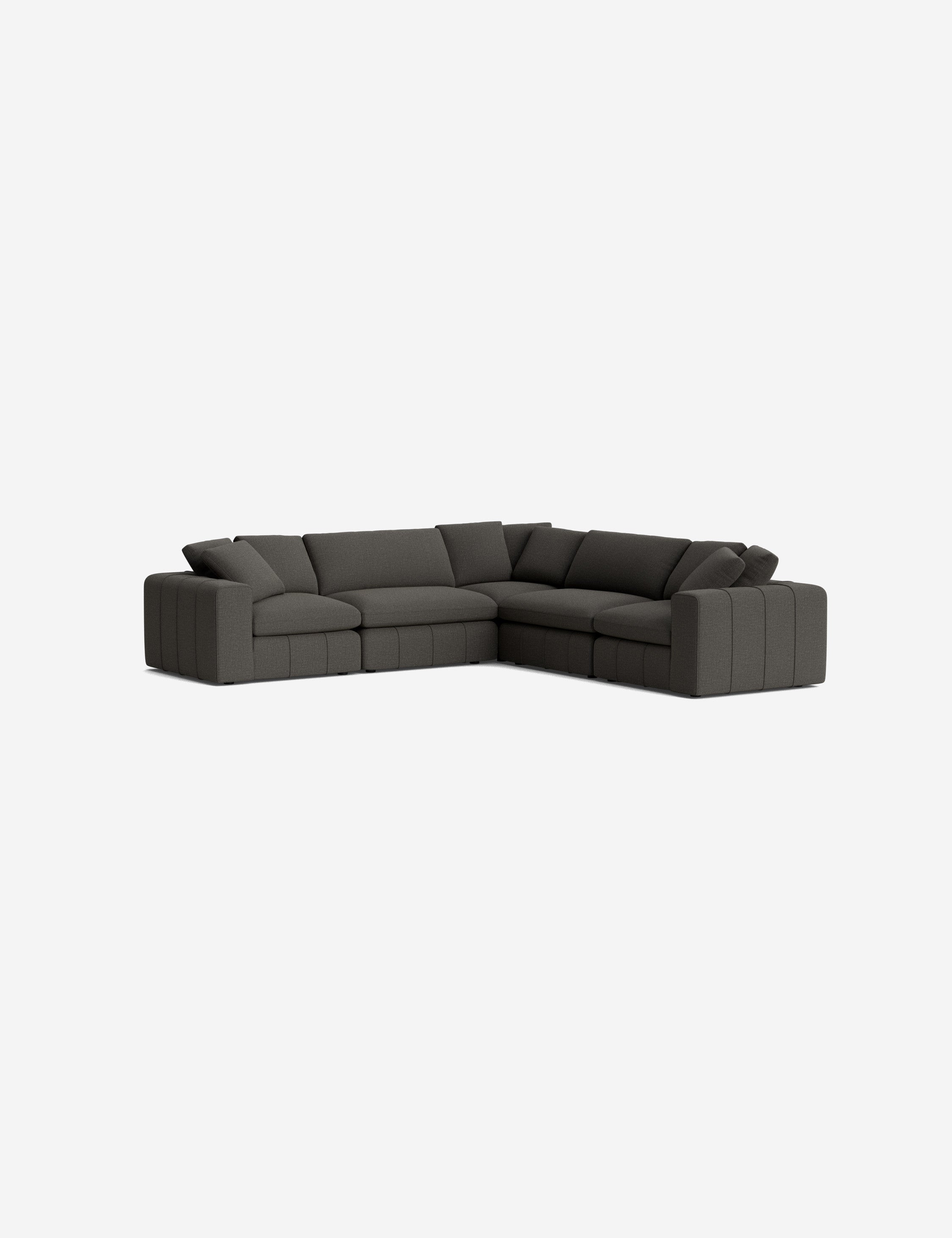 Capella Modular Corner Sectional Sofa - Modern L-Shaped Couch for Living Room, Home Theater & Lounge Areas | Customizable Comfortable Furniture