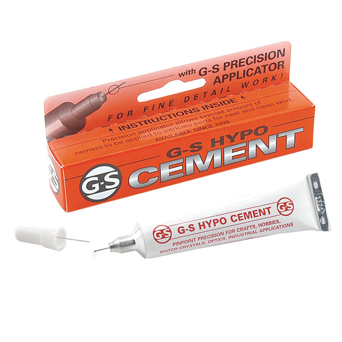 G S Hypo Cement Tube - 9ml Clear Precision Glue for Jewelry, Model Making & Crafts - Strong Bonding Adhesive for Gemstones, Beads & Miniatures