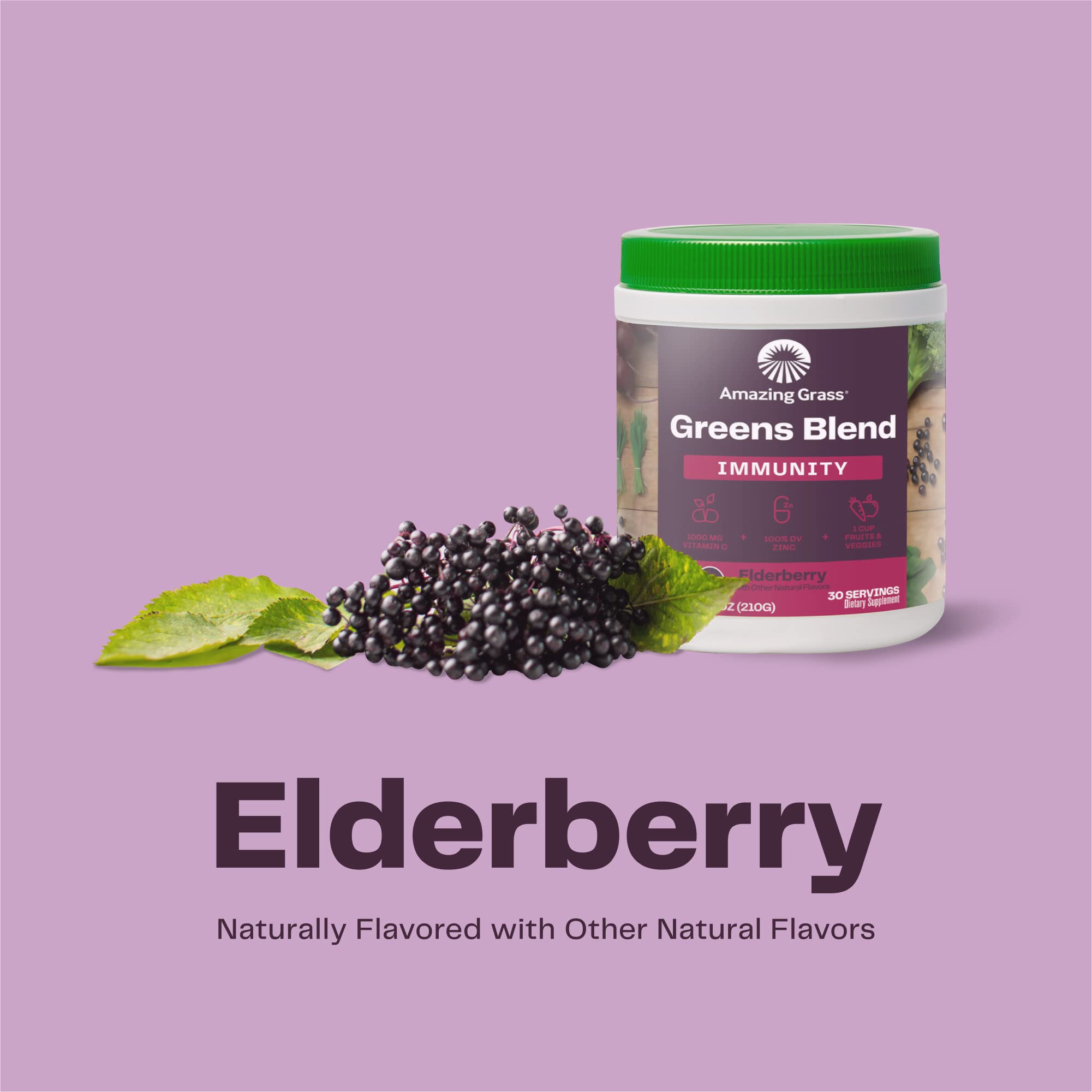 Amazing Grass Greens Superfood Powder - Organic Spirulina, Chlorella, Beet Root with Digestive Enzymes & Probiotics for Immune Support & Gut Health - 30 Servings | Perfect for Smoothies, Juices & Daily Wellness Routine