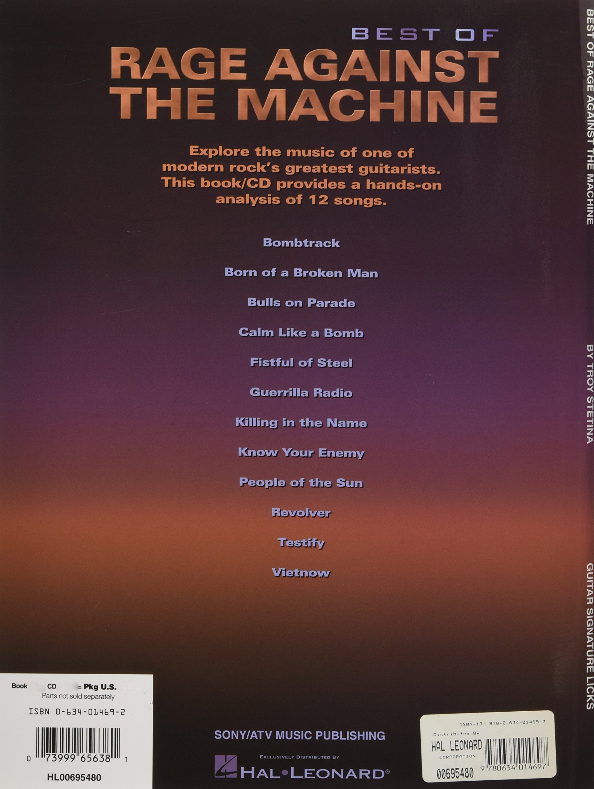 Rage Against the Machine Guitar Signature Licks Book with Online Audio Demos - Learn Iconic Riffs & Play Like Tom Morello | Perfect for Rock Guitarists & RATM Fans