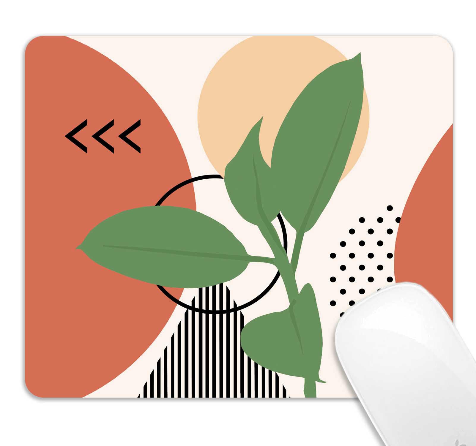 Modern Abstract Nature Geometry Art Mouse Pad - Non-Slip Rubber Base Waterproof Square Mouse Mat for Office & Laptop (9.5x7.9 Inch) - Perfect for Work, Gaming & Home Computer Use