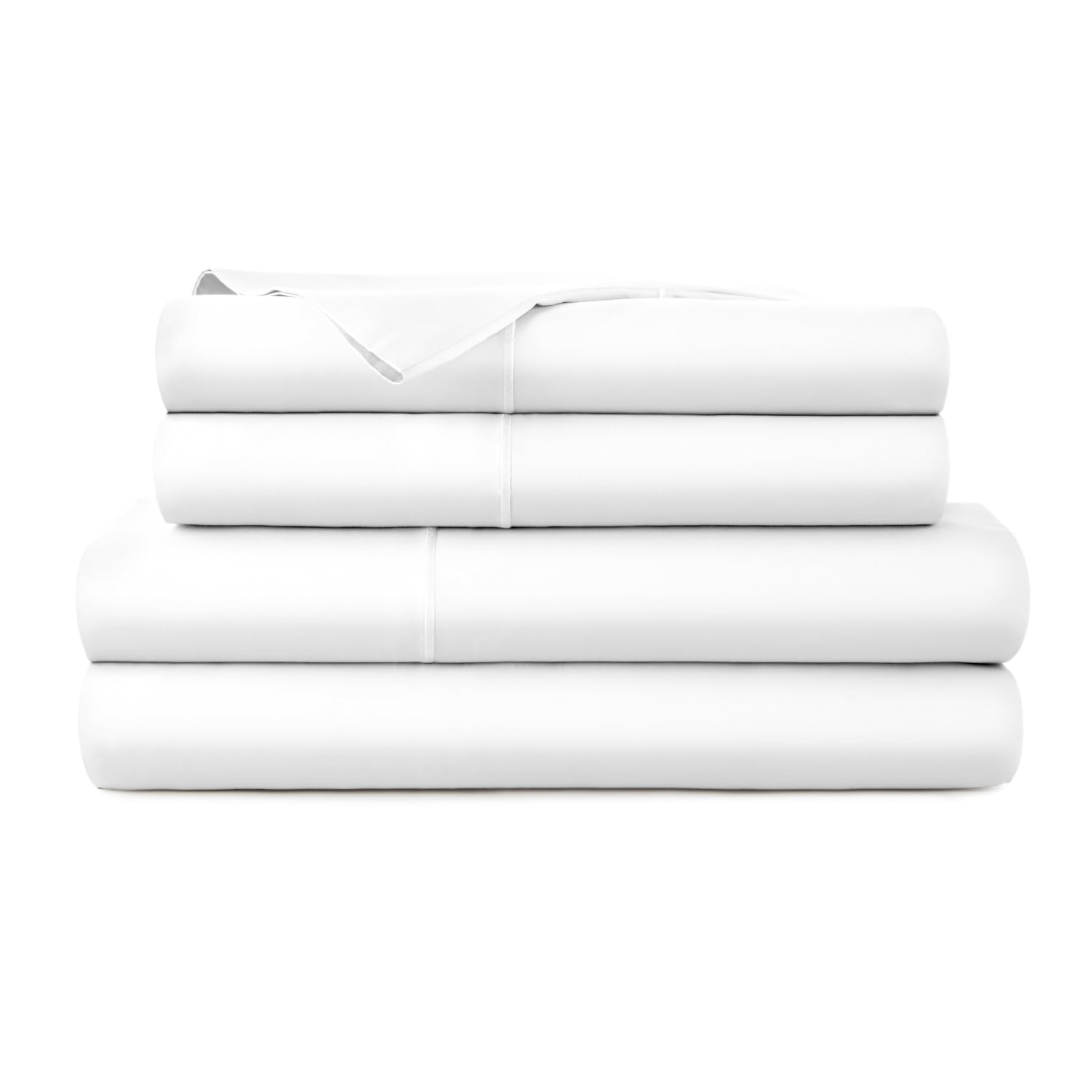100% Organic Cotton Sheets Queen Size - GOTS Certified Luxury 4-Piece Bed Sheet Set | Deep Pocket, Breathable Sateen Weave | Softens with Every Wash (White, Queen) | Perfect for Eco-Friendly Homes, Guest Rooms & Spa-Like Bedroom Retreats