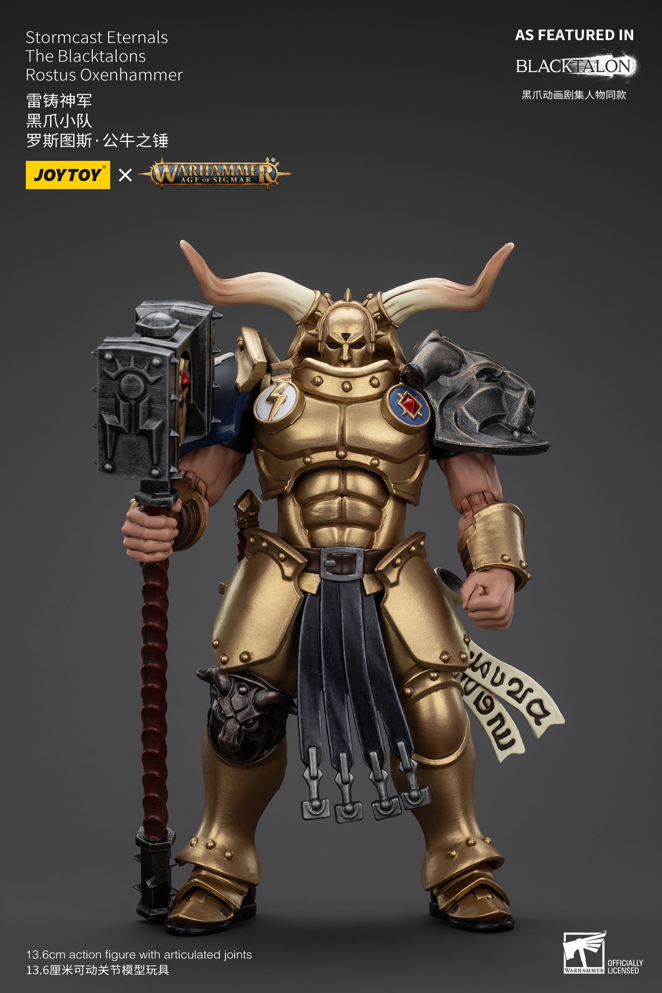 1/18 JOYTOY 4-Inch Action Figure - Warhammer Age of Sigmar Stormcast Eternals The Blacktalons - Collectible Miniature for Tabletop Gaming & Display