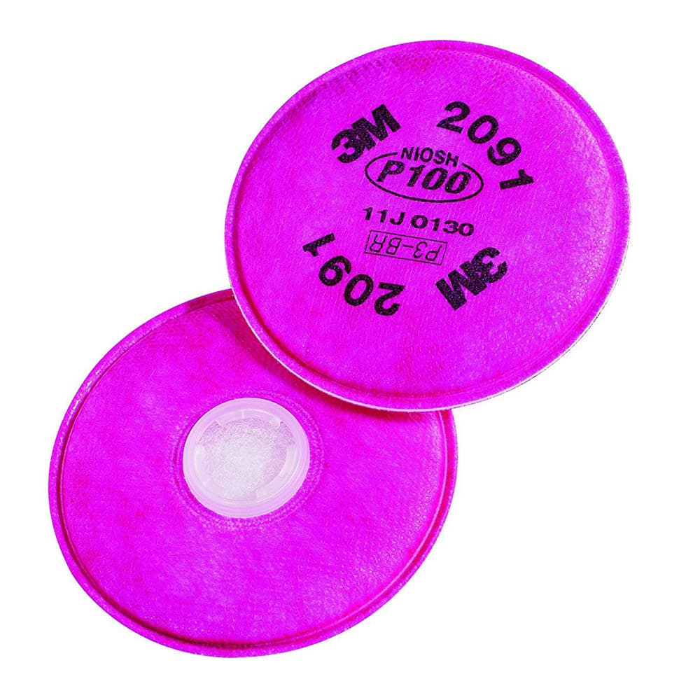 3M 76582 2091 P100 Particulate Filters - 1 Pair for Dust, Mold & Paint Protection - Ideal for Construction, Woodworking & DIY Projects