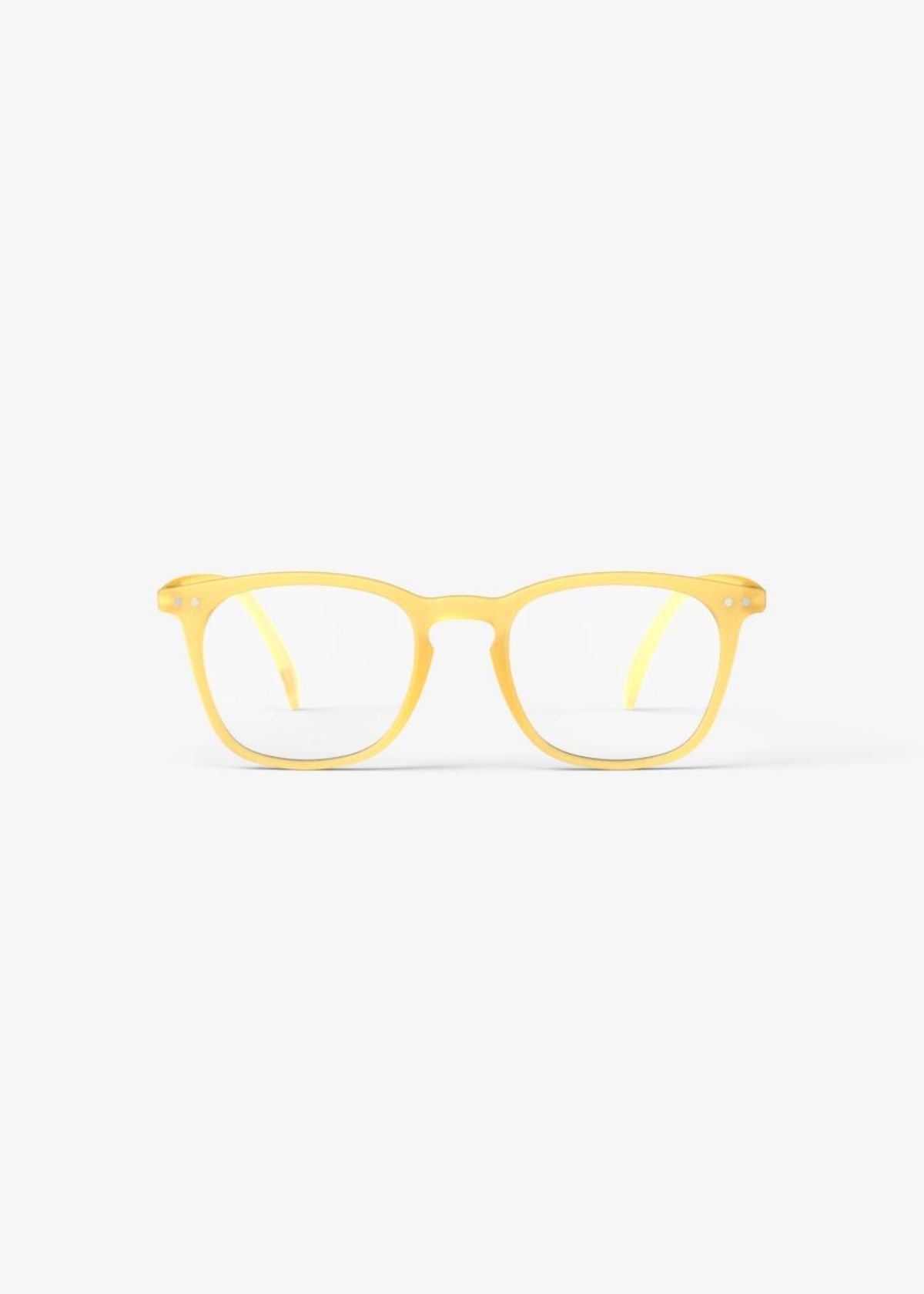 IZIPIZI Yellow Honey Trapezoid Reading Glasses - Lightweight & Stylish for Reading, Computer Use & Daily Activities