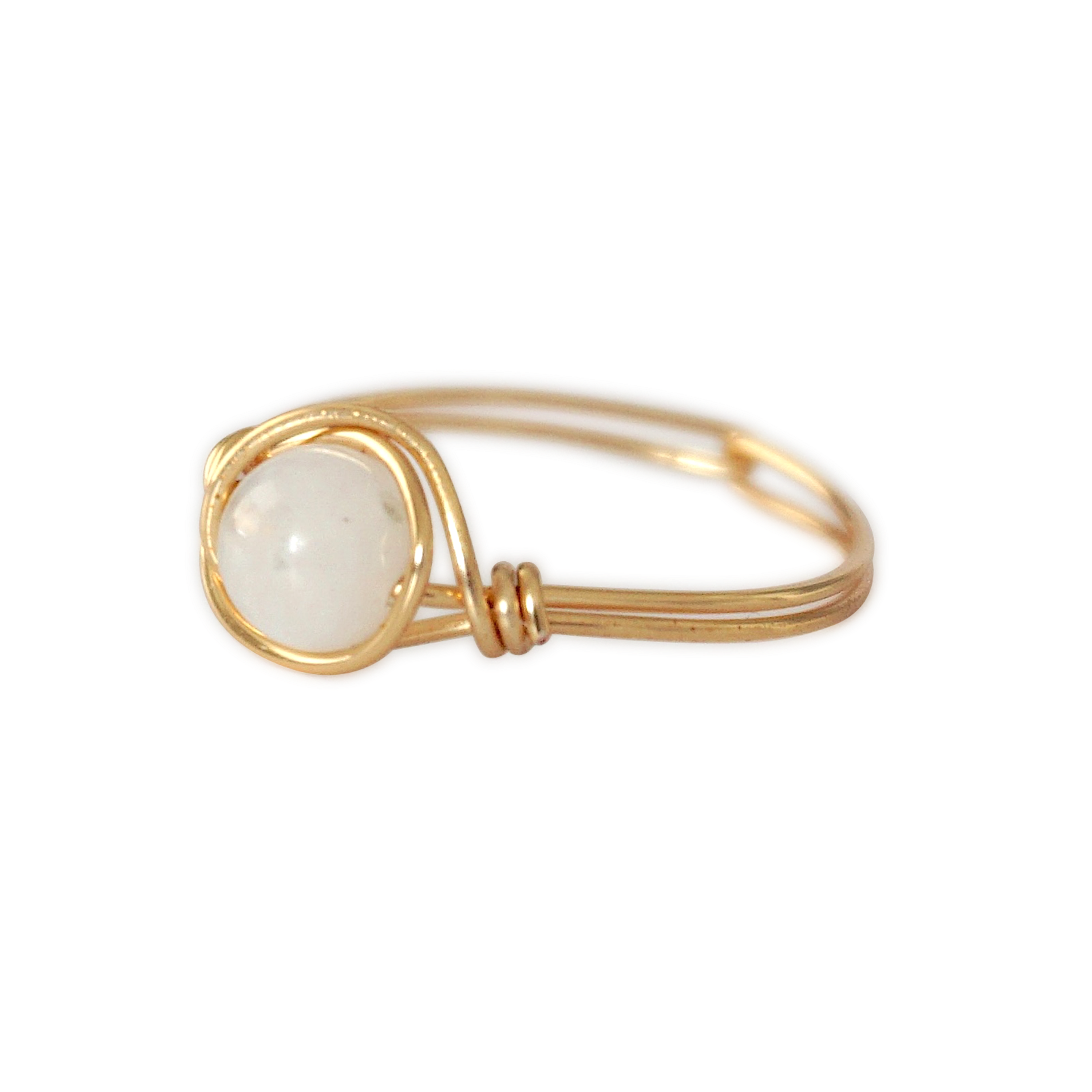 Simple Birthstone Ring with Rainbow Moonstone - Elegant & Dainty Jewelry for Women, Perfect for Gifts, Anniversaries & Everyday Wear