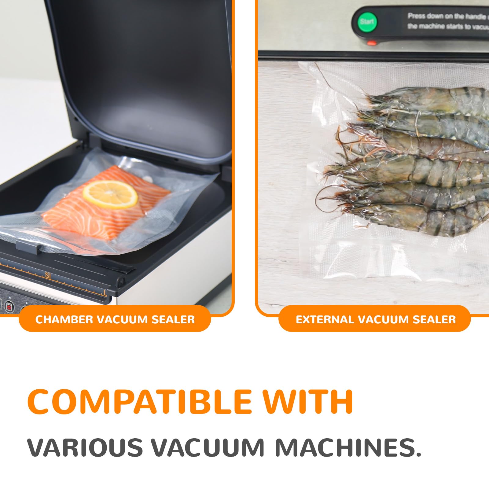 Premium Vacuum Sealer Bags & Rolls Variety Pack - 50x 6