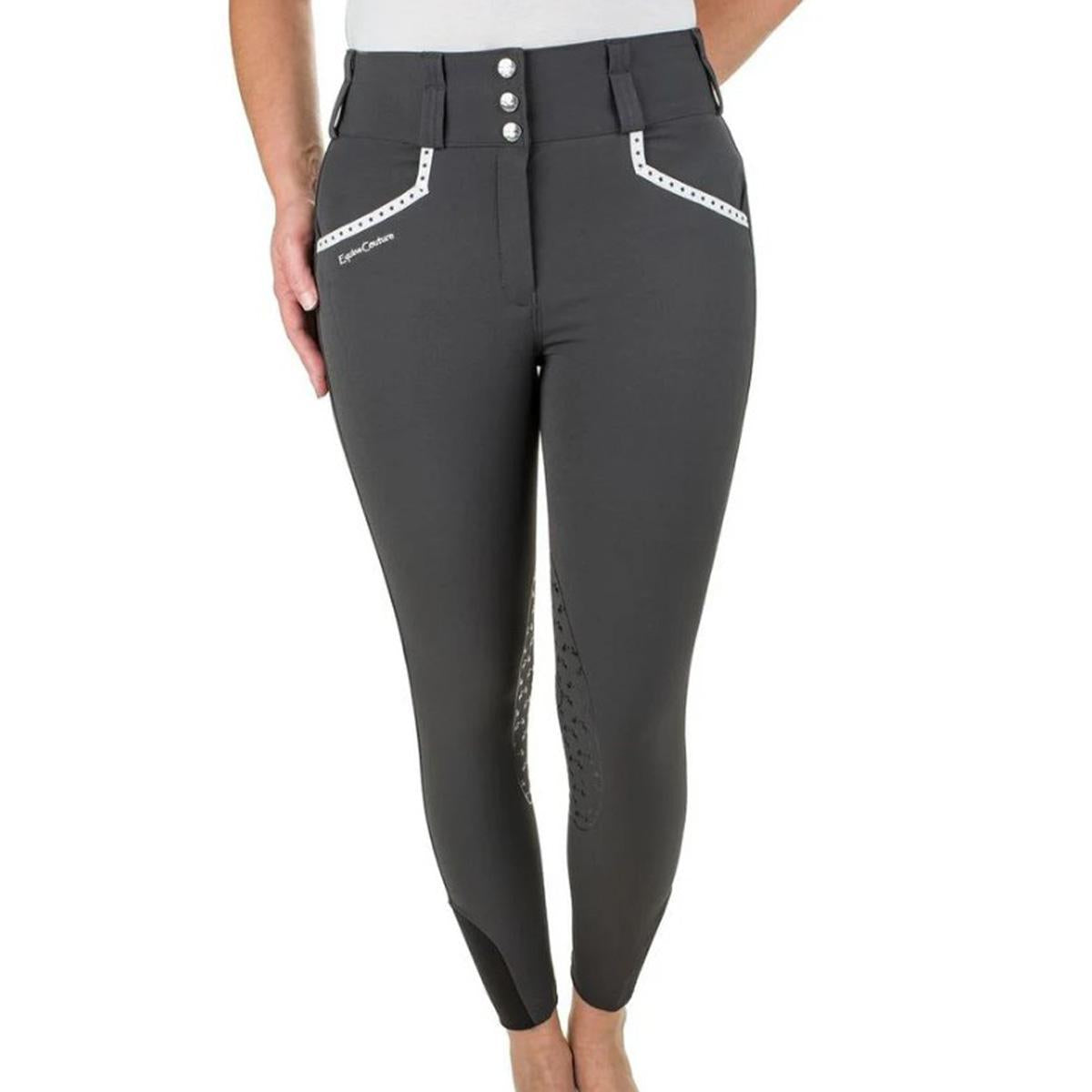 Equine Couture Women's Nicole Knee Patch Breech Riding Pants - Comfortable Equestrian Breeches for Horseback Riding & Stable Work