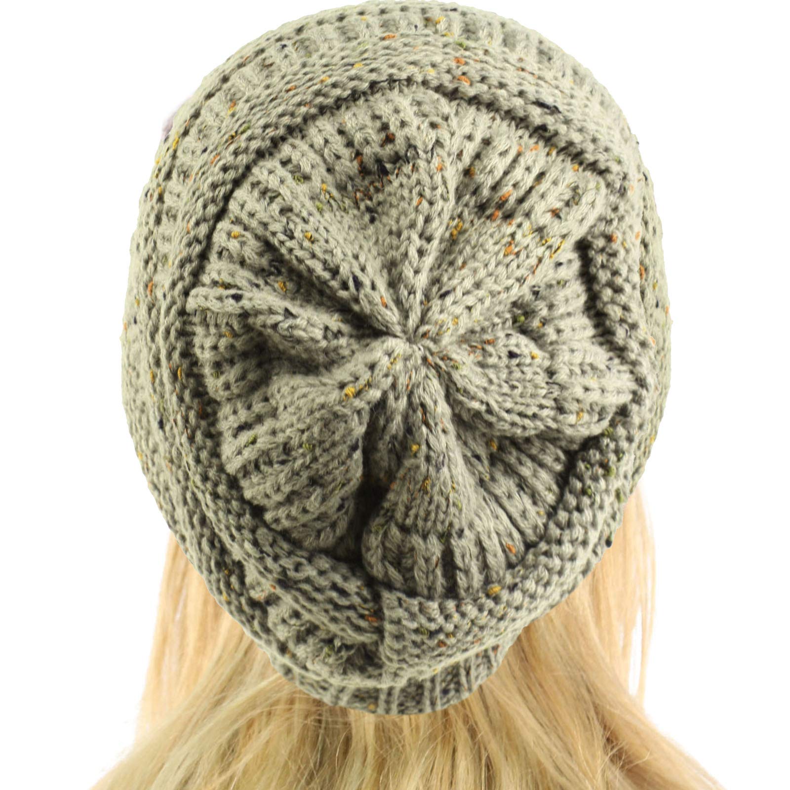 Trendy Chunky Cable Knit Beanie Hat for Women & Men - Stretchy Winter Warm Slouchy Beanie - Perfect for Cold Weather, Outdoor Activities & Fashion Accessories
