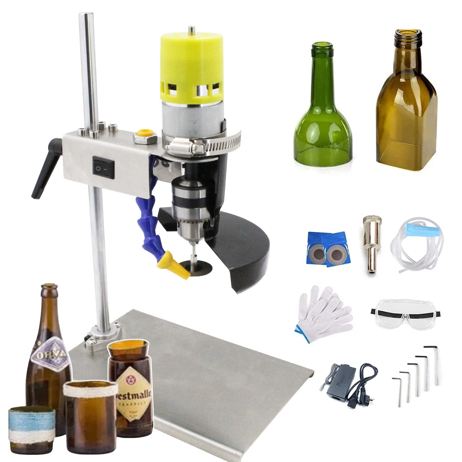 Electric Glass Bottle Cutter Kit - DIY Wine Bottle Cutting Machine for Sea Glass, Jars & Crafting - Perfect for Home Decor, Wedding Centerpieces & Upcycling Projects