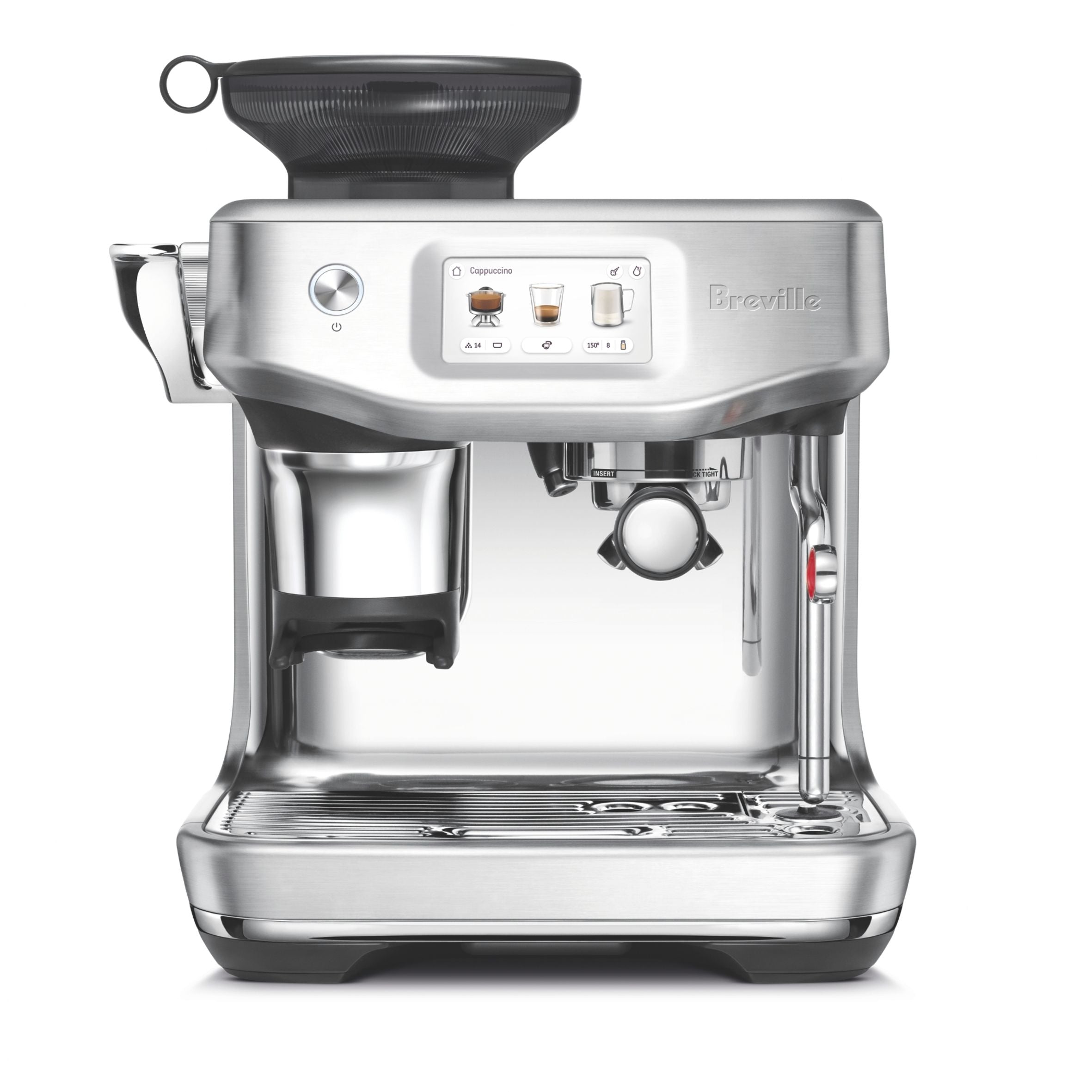 Breville Barista Touch Impress BES881BSS Espresso Machine - Automatic Milk Frother, 15 Bar Pressure, Touchscreen Control for Perfect Coffee at Home, Office or Café