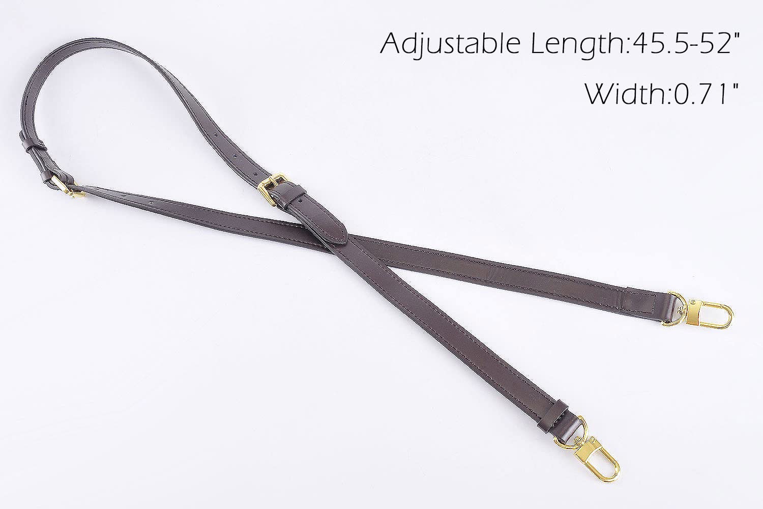 Genuine Vachetta Leather Crossbody Replacement Straps for Purses & Shoulder Bags - 0.71