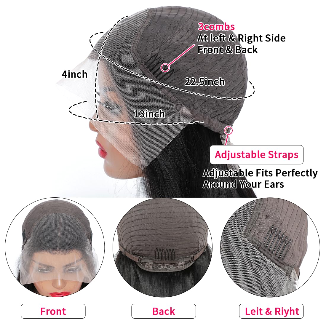 30 Inch Deep Wave Lace Front Human Hair Wig - 200% Density 13x4 HD Curly Lace Frontal Wig for Women | Perfect for Daily Wear, Parties & Special Occasions