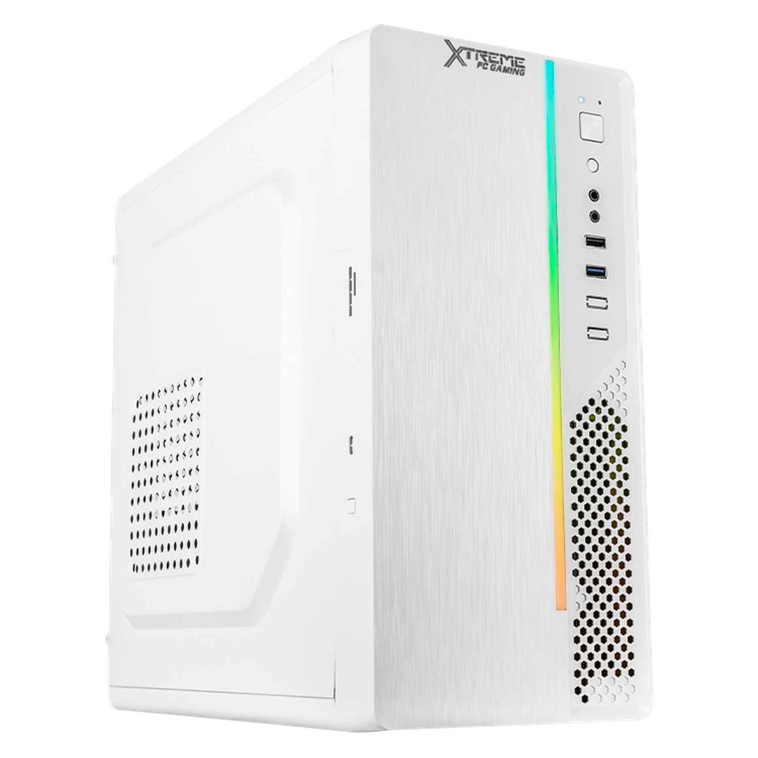 Xtreme PC Gaming Computer - Intel Core i3-10105, 16GB RAM, 500GB SSD, WiFi, White - Perfect for Esports, Streaming & High-Performance Gaming