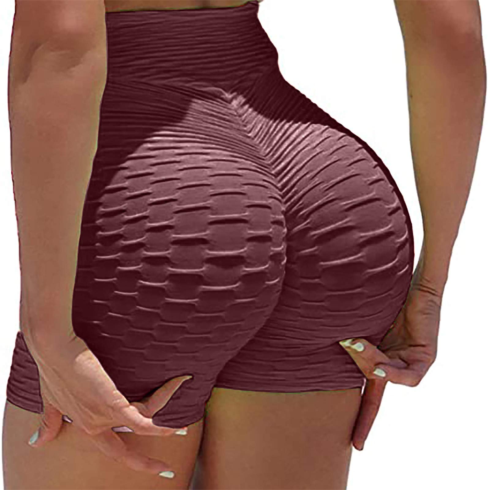 Women's High Waist Yoga Shorts - Tummy Control Workout Shorts with Criss Cross Design for Athletic Sports & Booty Lifting | Perfect for Gym, Running & Yoga Classes