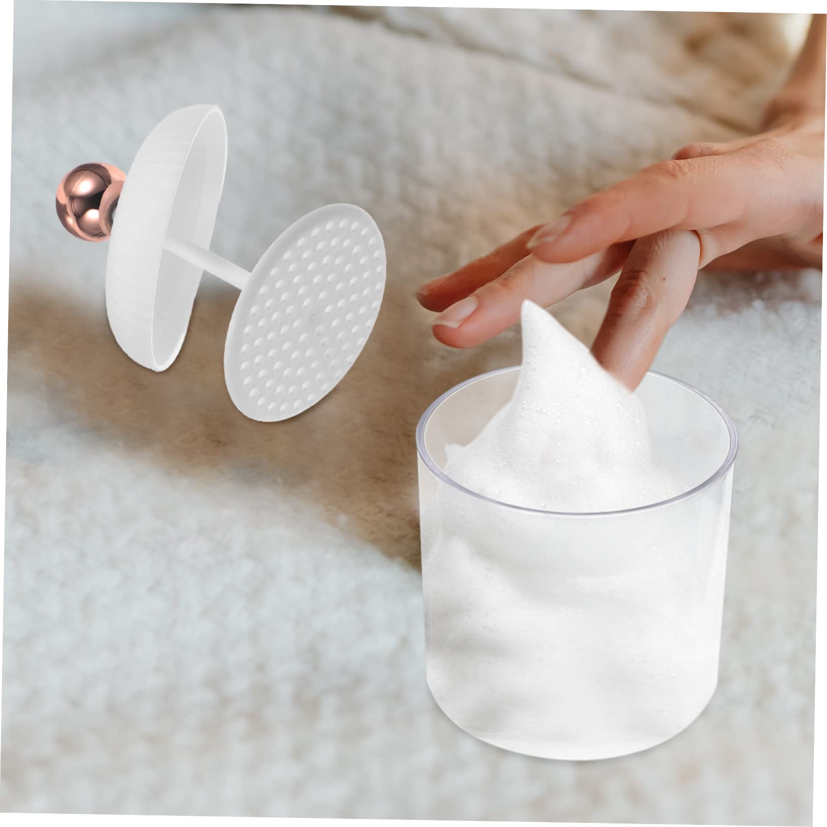 FRCOLOR 2-Pack Foaming Face Wash Bottle - Bubble Maker for Skincare, Hand Soap & Body Wash | Creates Rich Lather for Gentle Cleansing - Perfect for Daily Facial Care & Spa Treatments (White)