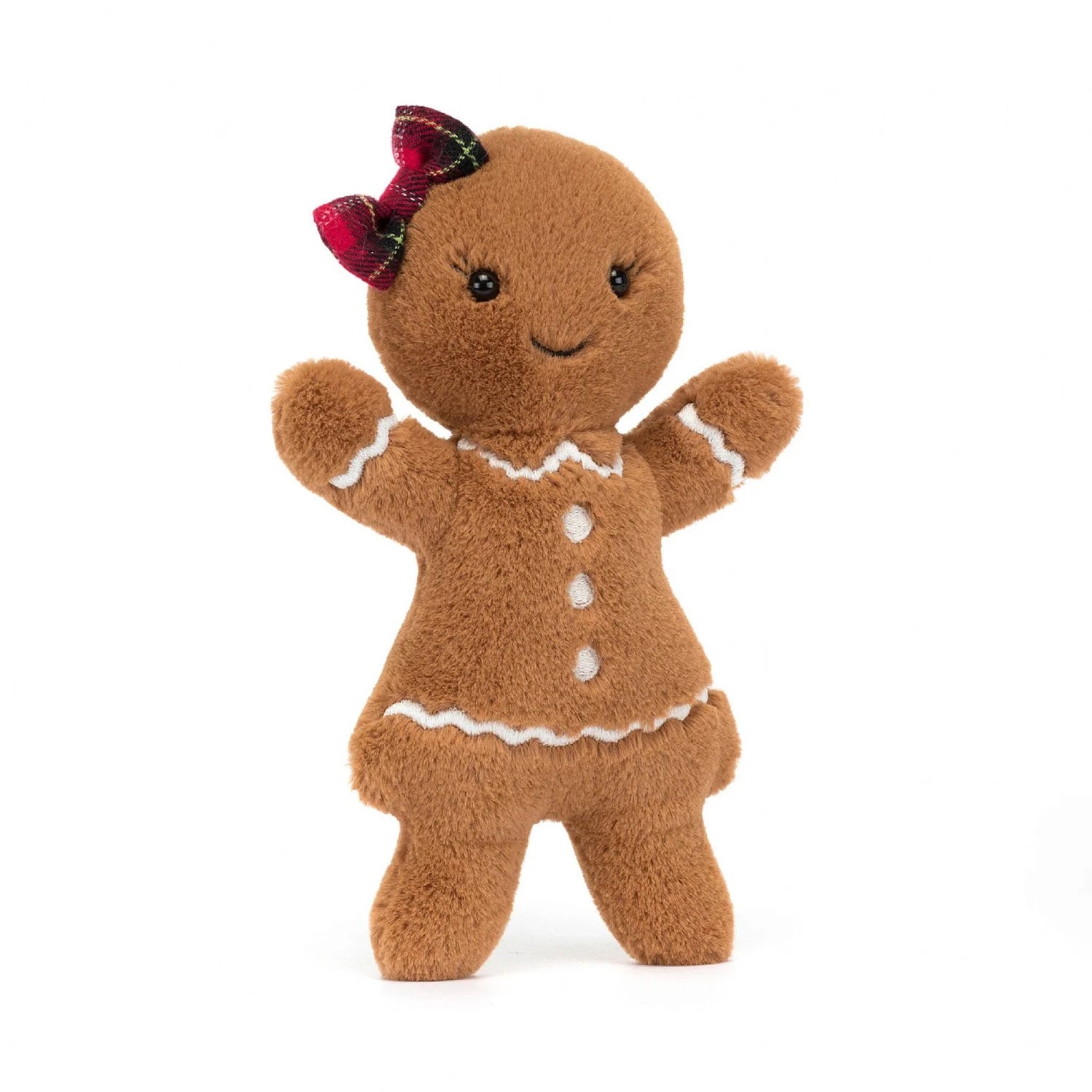 Jolly Gingerbread Ruby Medium (2024) Plush Stuffed Animal Toy by Jellycat - Perfect Holiday Gift for Kids & Christmas Decorations