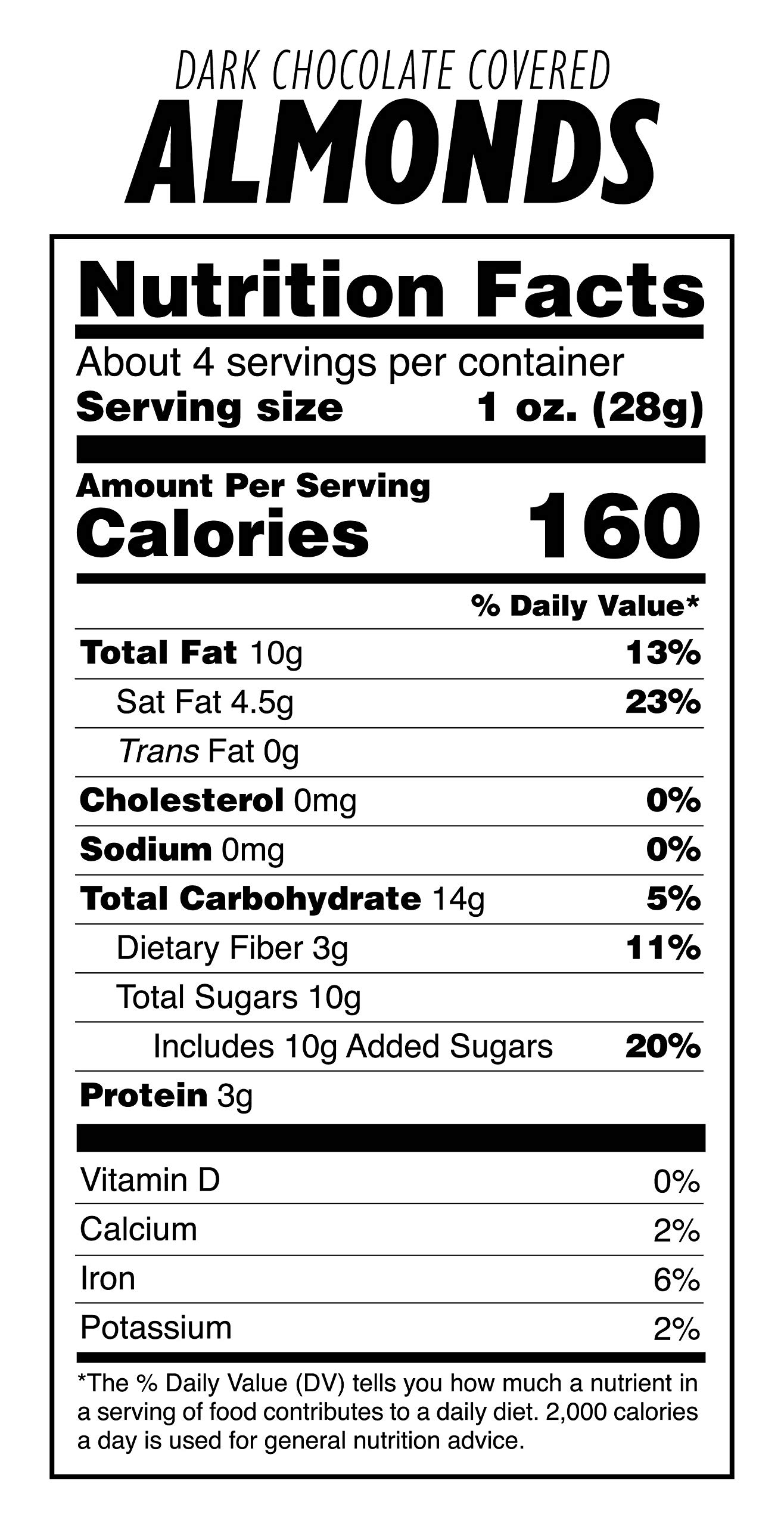 Organic Dark Chocolate Covered Almonds - 55% Cocoa, Vegan, Gluten-Free - 3.5oz Resealable Bags (12-Pack) - Perfect for Snacking, Gifts & Healthy Desserts