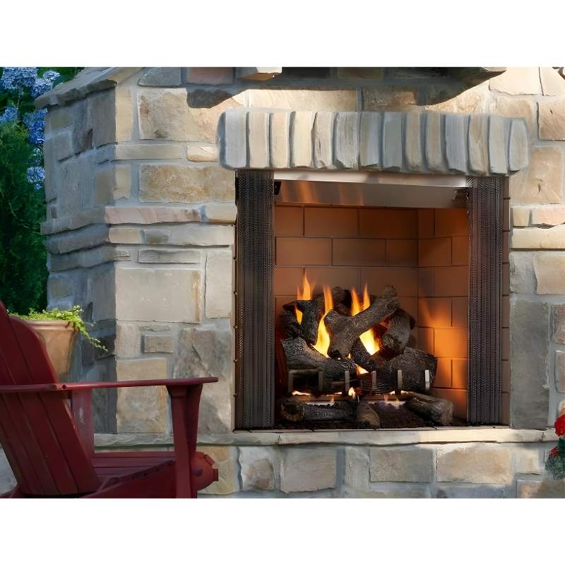 Majestic Castlewood 42 Inch Outdoor Wood Burning Fire Pit - Patio, Backyard, Garden & Camping Fireplace for Cozy Nights & Outdoor Gatherings