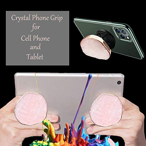 Sparkling Crystal Phone Grip Holder - Universal Anti-Slip Stand for Smartphones & Tablets (Pure Pink) | Perfect for Hands-Free Viewing, Selfies, and Secure Grip While Shopping or Commuting