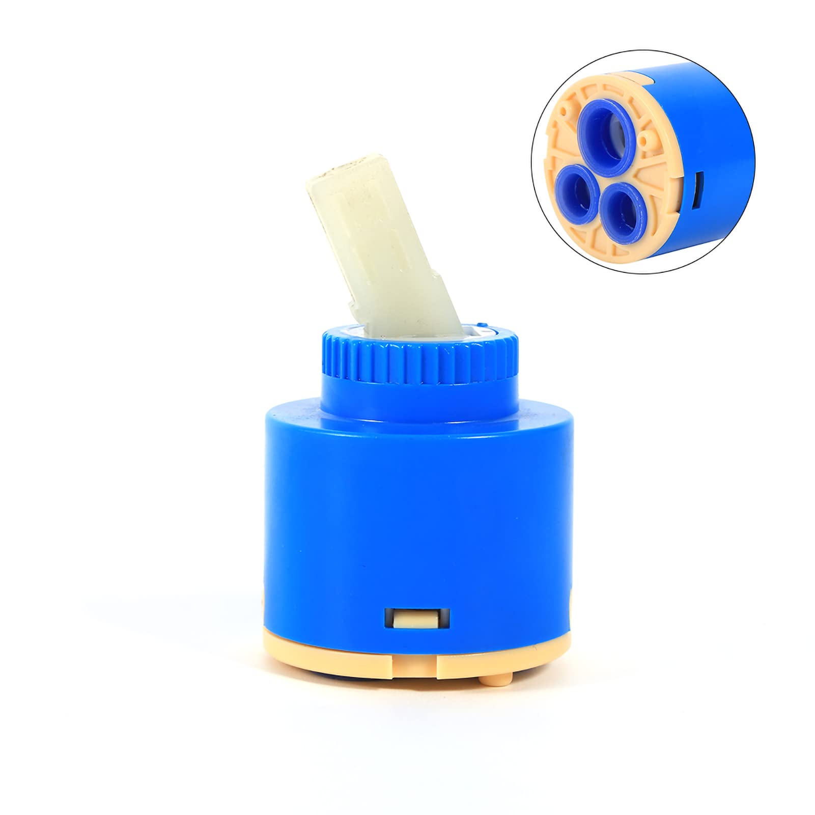 40mm Ceramic Disc Cartridge Faucet Replacement - Hot & Cold Water Mixer Valve for Kitchen & Bathroom Sink Repair