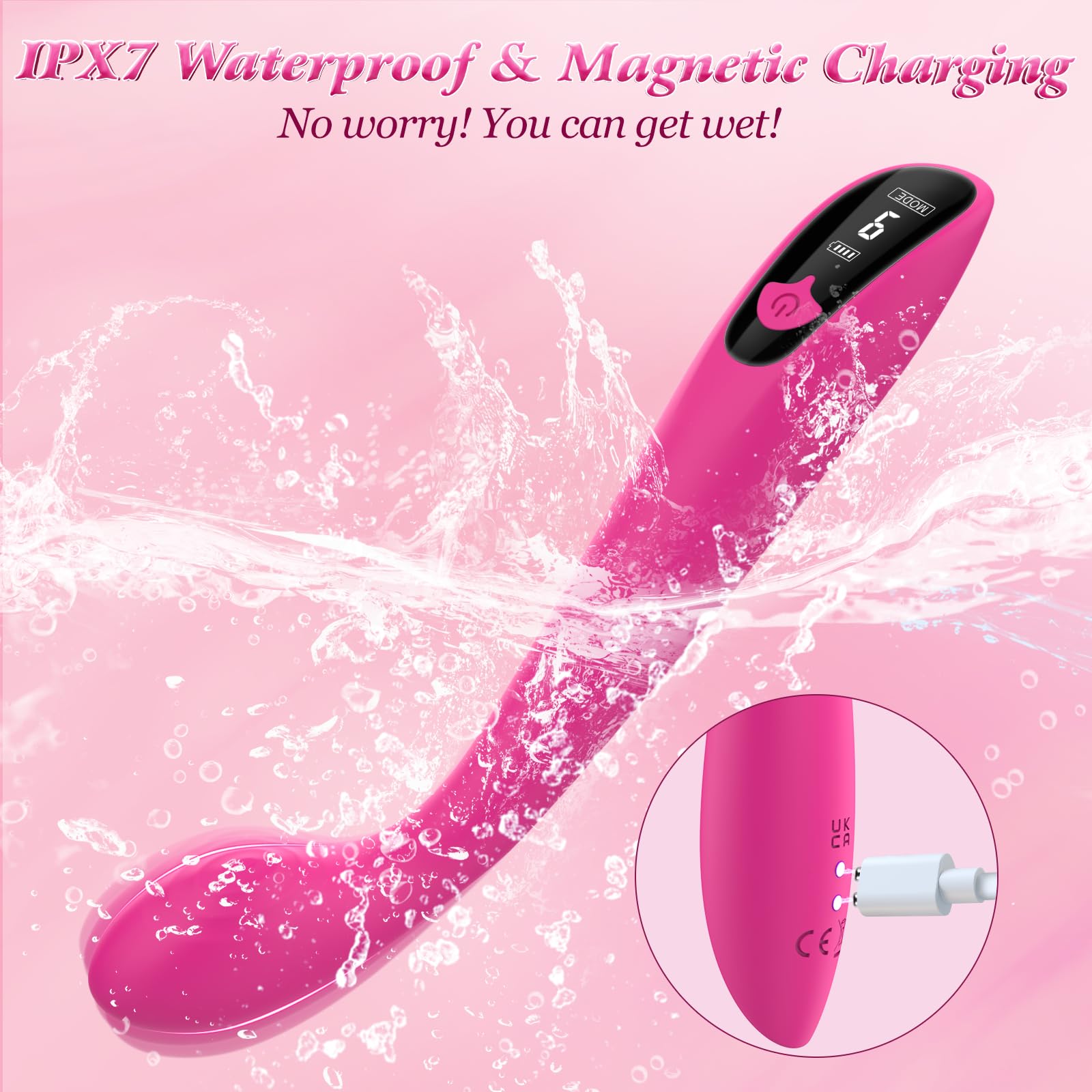 G Spot Vibrator with 9 Vibrations - Waterproof Wand Massager for Women & Couples, Perfect for Bedroom Play