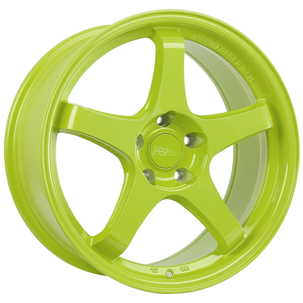 720Form FF6 Lime Green 17x7.5 +35 Offset 5x114.3mm 73.1mm Hub Wheels - Perfect for Honda Civic, Accord & Acura TL Performance Upgrades