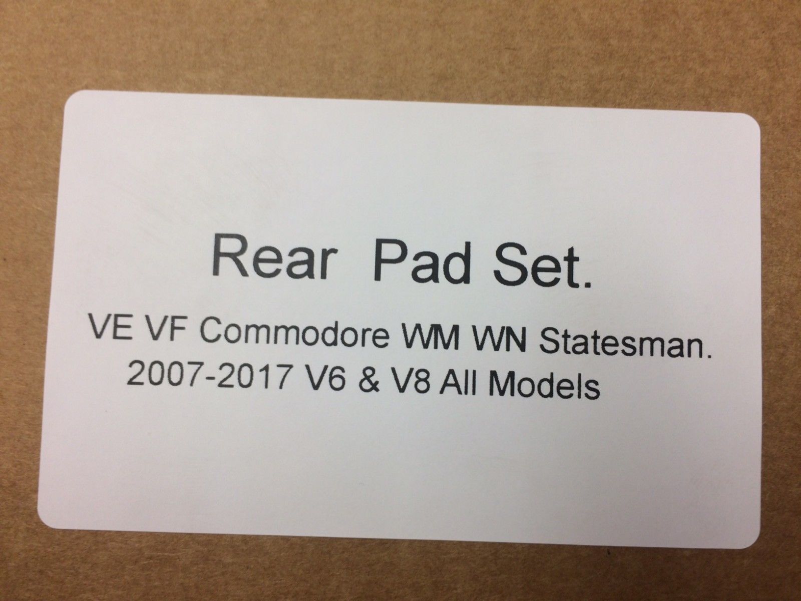 Genuine VE VF Commodore WM WN Statesman Rear Brake Pads Set for V6 & V8 Engines - Perfect for Smooth Stopping & Enhanced Safety in Daily Driving & Performance Vehicles