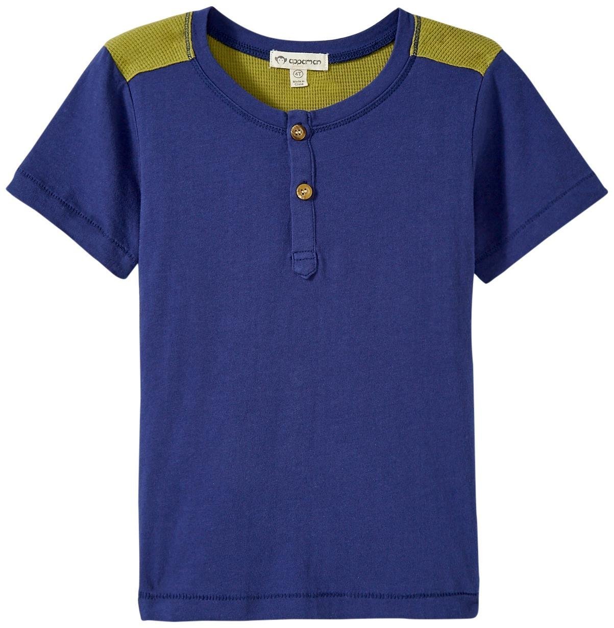 Appaman Boys' Vaughn Henley - Stylish Short Sleeve Graphic T-Shirt for Kids | Soft Cotton Comfort | Perfect for Playdates, School & Casual Outings