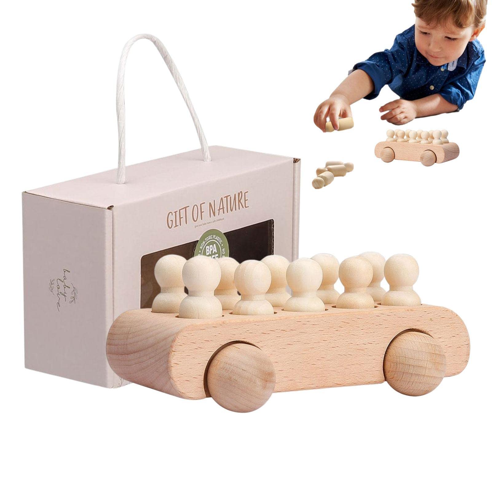 Wooden Peg Dolls Toys for Kids - Educational Preschool Learning Toys for Girls | Perfect for Role Play, Storytelling & Early Childhood Development
